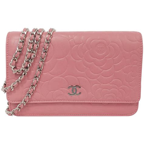 chanel pink camellia wallet on chain|Chanel adjustable chain bag.